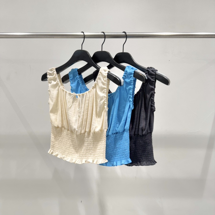 RIVER韓國直郵㊣女裝新品時尚休閑真品人氣25春夏職業吊帶背心WATER/RIVER吊帶/背心