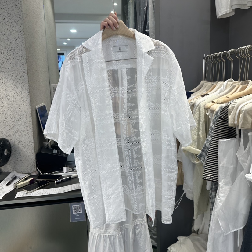AMOEBA韓國直郵㊣女裝新品真品休閑人氣熱賣時尚襯衫蕾絲衫AMOEBA襯衫/蕾絲衫
