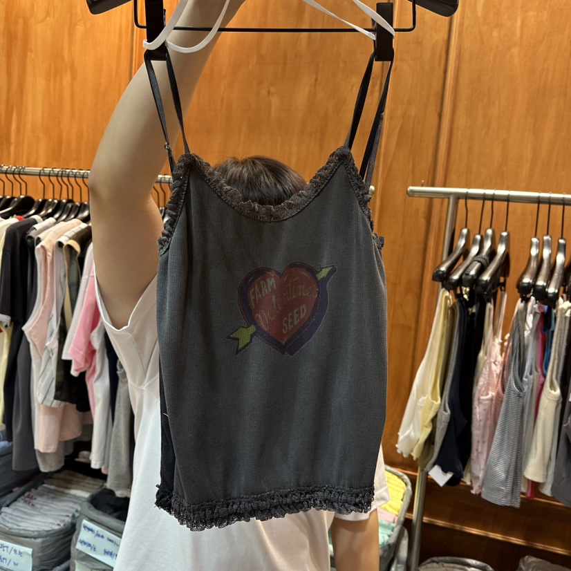 GARMENT-P韓國代購㊣女士新品25春夏人氣職業休閑吊帶背心GARMENT吊帶/背心圖色2
