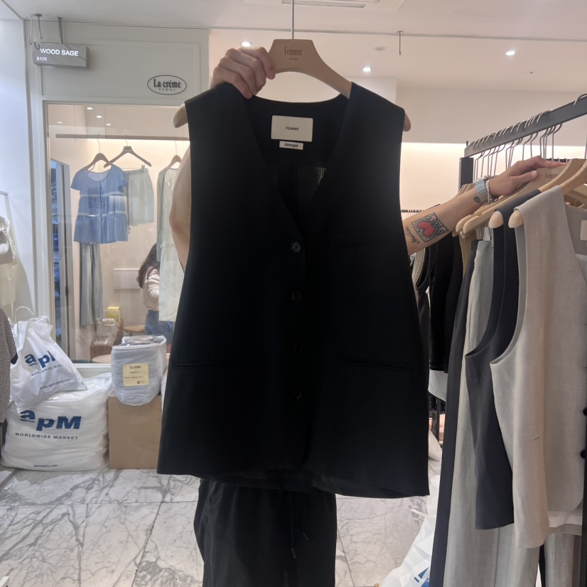 LA MAGIE FEMME韓國代購㊣女裝新品真品時尚推薦人氣馬甲Lamagie Femme馬甲圖色3