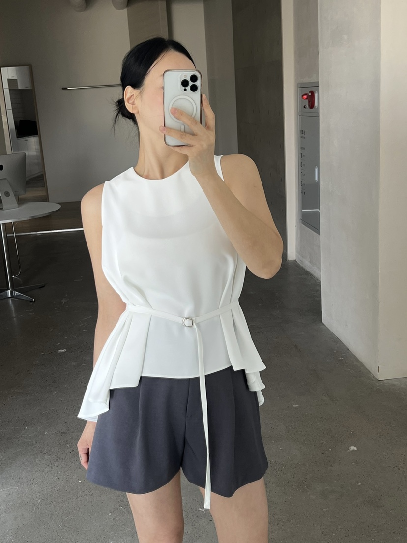 VERNI東大門㊣實拍女裝新款休閑真品時尚職業吊帶背心含腰帶VERNI吊帶/背心