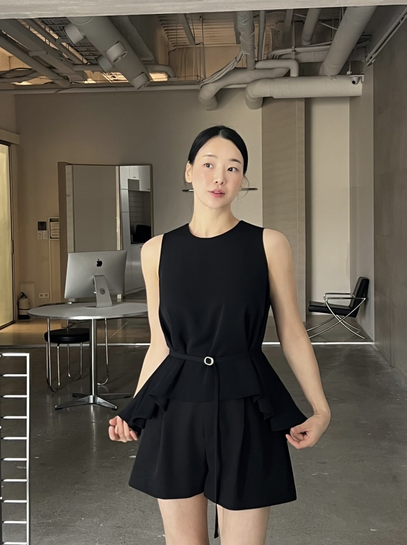 VERNI東大門㊣實拍女裝新款休閑真品時尚職業吊帶背心含腰帶VERNI吊帶/背心