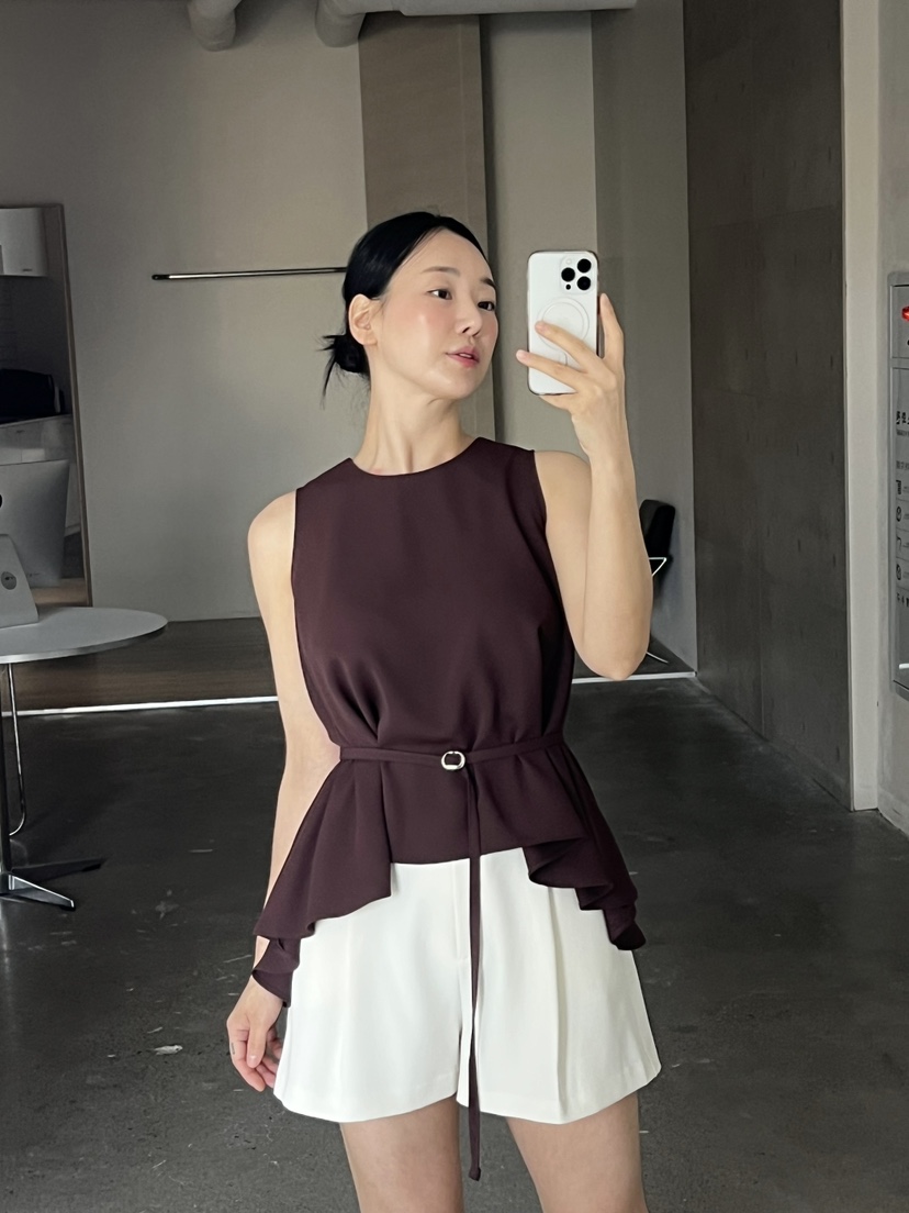 VERNI東大門㊣實拍女裝新款休閑真品時尚職業吊帶背心含腰帶VERNI吊帶/背心
