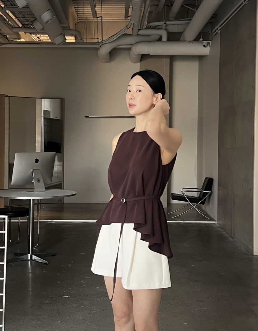 VERNI東大門㊣實拍女裝新款休閑真品時尚職業吊帶背心含腰帶VERNI吊帶/背心