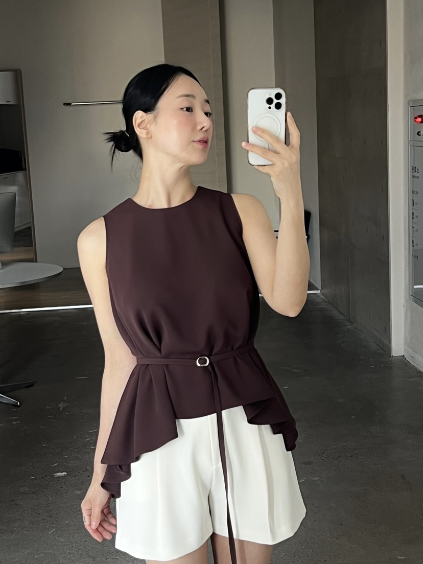 VERNI東大門㊣實拍女裝新款休閑真品時尚職業吊帶背心含腰帶VERNI吊帶/背心