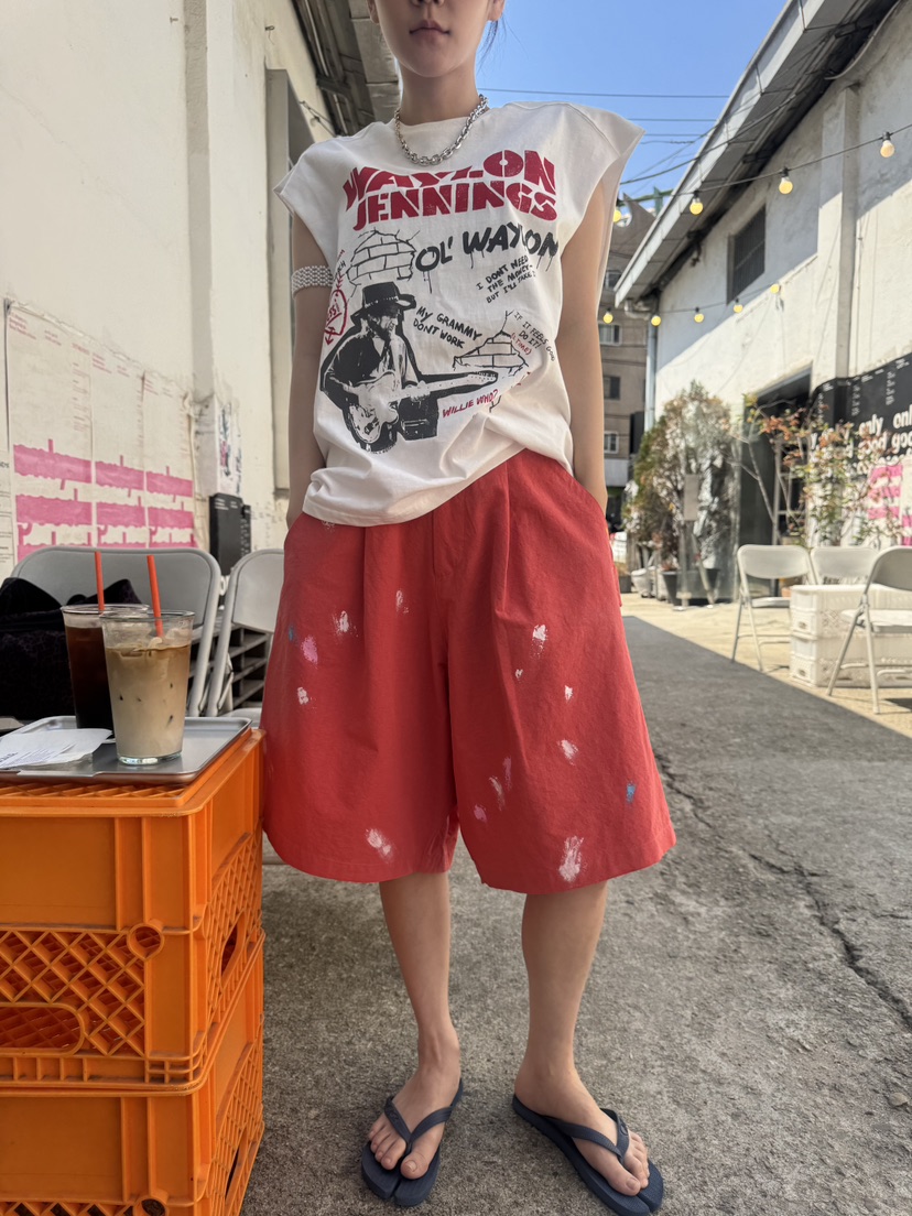 FRANC—L東大門㊣代購女裝新品25春夏推薦時尚人氣短褲亞麻FRANC短褲