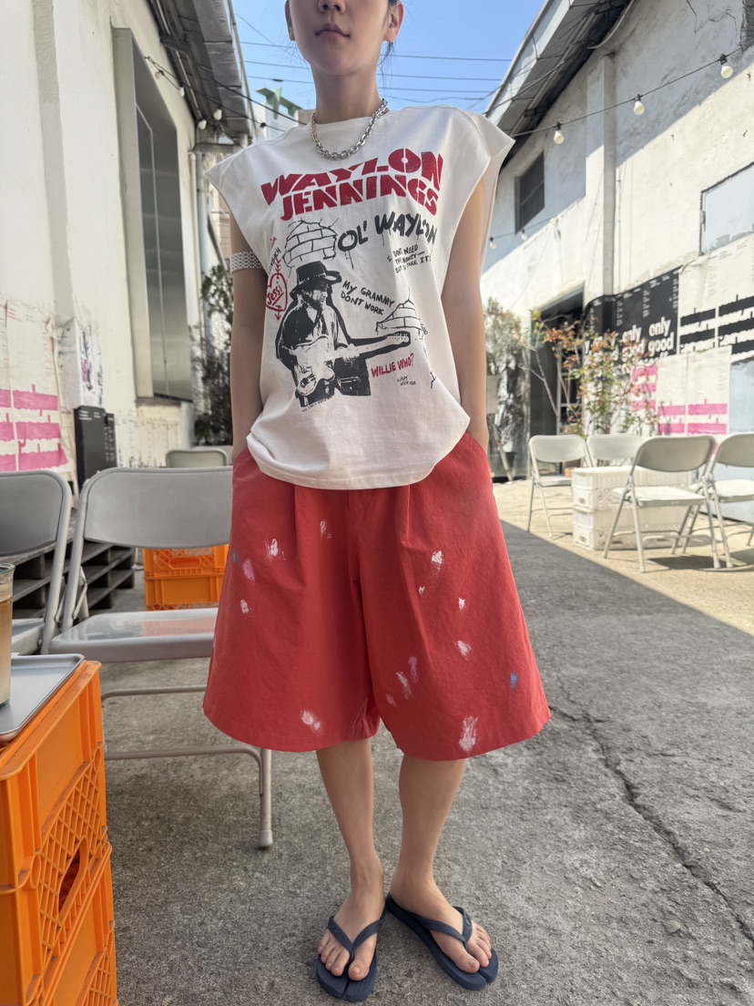 FRANC—L東大門㊣代購女裝新品25春夏推薦時尚人氣短褲亞麻FRANC短褲