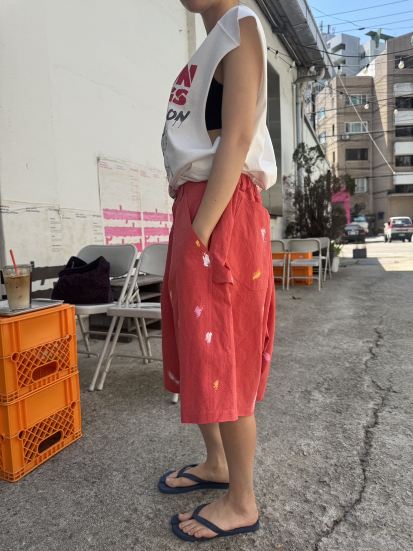 FRANC—L東大門㊣代購女裝新品25春夏推薦時尚人氣短褲亞麻FRANC短褲