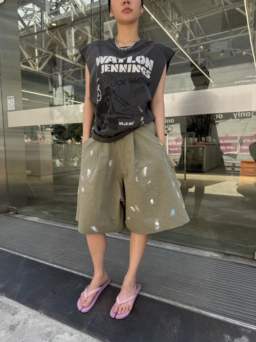 FRANC—L東大門㊣代購女裝新品25春夏推薦時尚人氣短褲亞麻FRANC短褲