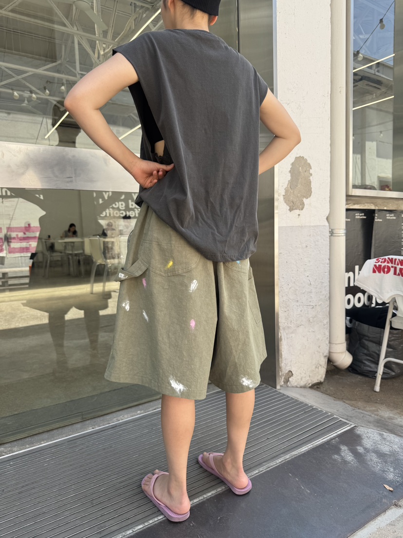 FRANC—L東大門㊣代購女裝新品25春夏推薦時尚人氣短褲亞麻FRANC短褲