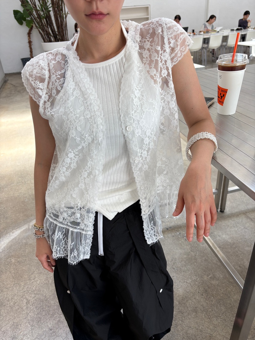 FRANC—L東大門㊣直郵女士新品休閑推薦25春夏職業襯衫蕾絲衫FRANC襯衫/蕾絲衫