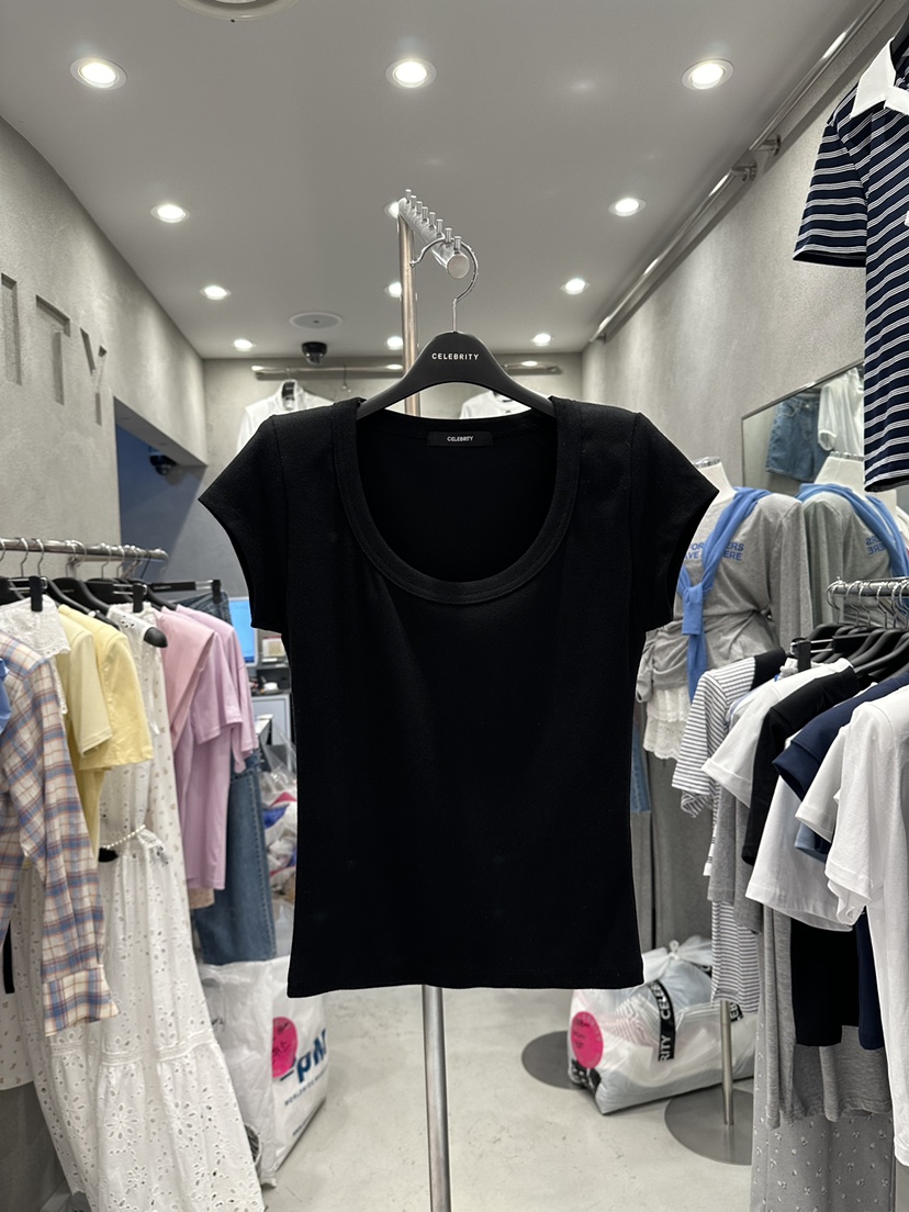 CELEBRITY-A韓國代購㊣女士新品熱賣25春夏職業人氣推薦T恤CELEBRITY-AT恤圖色3