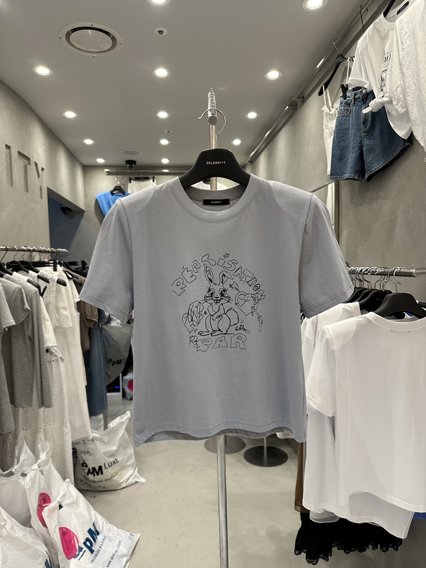 CELEBRITY-A東大門㊣直郵女裝新品休閑推薦25春夏熱賣時尚T恤CELEBRITY-AT恤圖色3