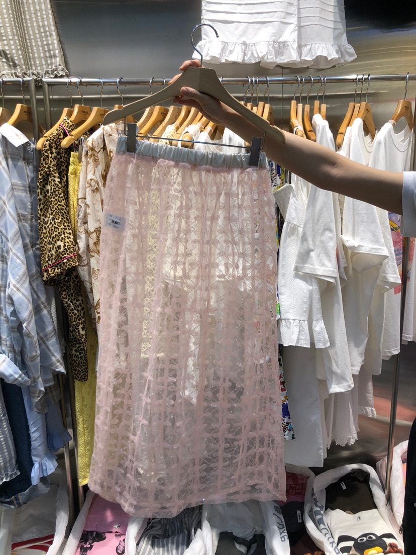 MENDL S韓國直郵㊣女士新款推薦職業真品休閑長裙透視長款MENDL S長裙圖色2