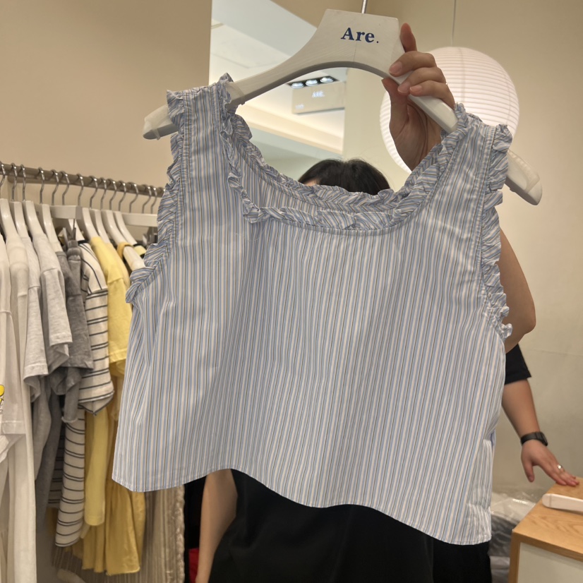 ARE東大門㊣實拍女士新款休閑真品時尚熱賣推薦25春夏吊帶背心ARE YOU/ARE吊帶/背心圖色2