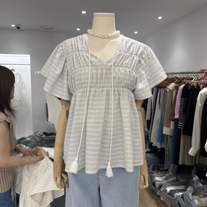LEWIN東大門㊣代購女裝新品真品推薦人氣時尚襯衫蕾絲衫流蘇LEWIN襯衫/蕾絲衫圖色2