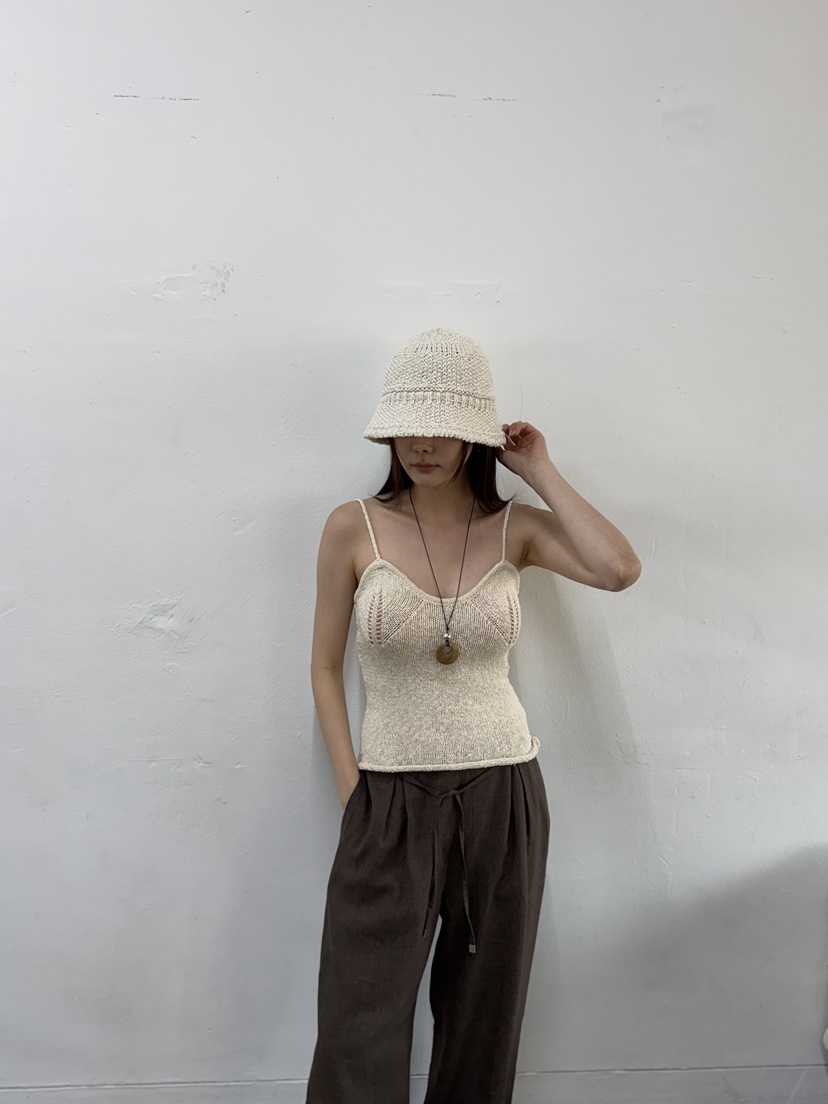 LIMLIMLIM東大門㊣代購女士新款休閑時尚推薦吊帶背心小珍珠LIM LIM LIM吊帶/背心
