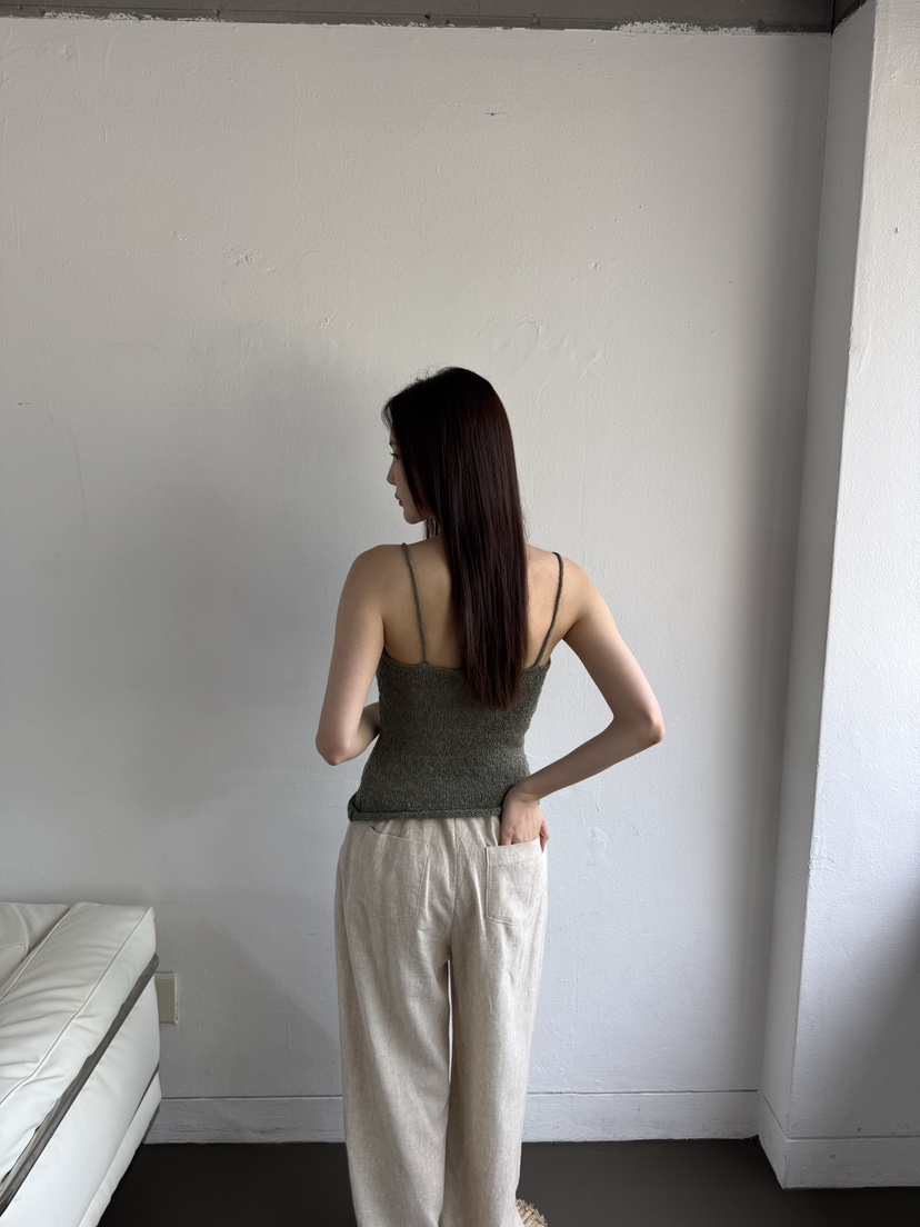 LIMLIMLIM東大門㊣代購女士新款休閑時尚推薦吊帶背心小珍珠LIM LIM LIM吊帶/背心