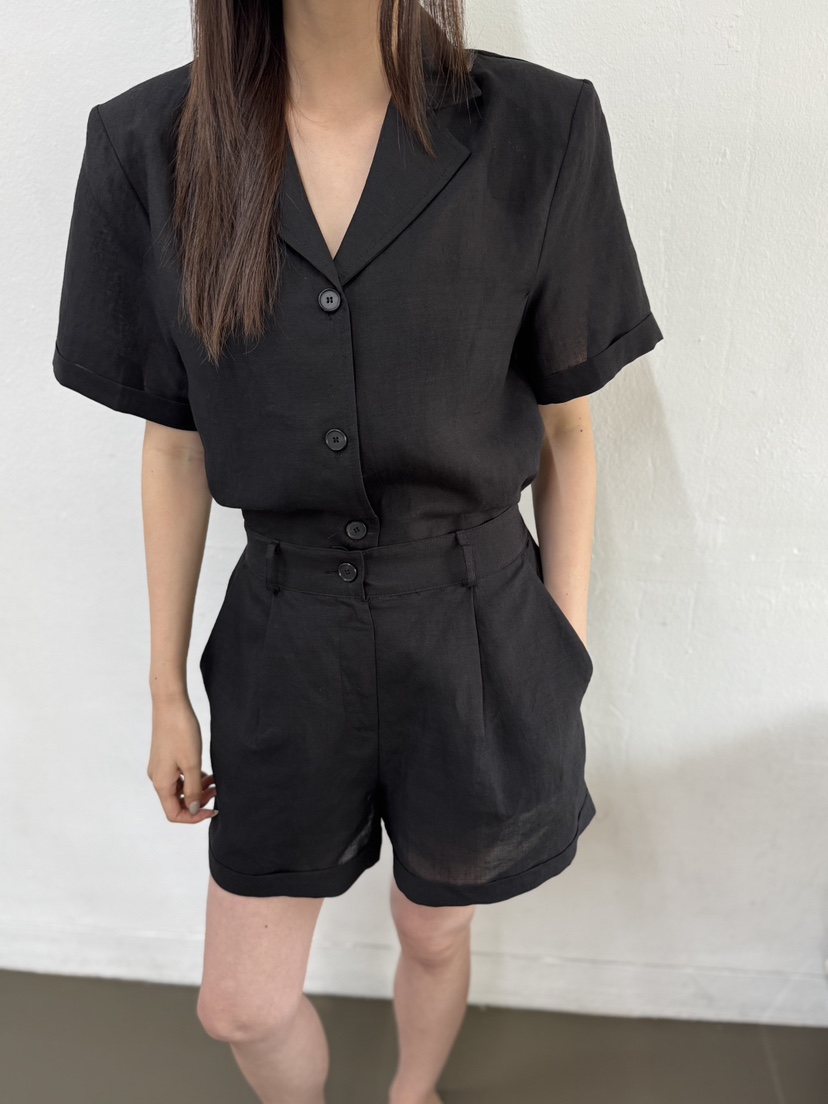 LIMLIMLIM東大門㊣代購女士新品25春夏推薦休閑襯衫蕾絲衫亞麻LIM LIM LIM襯衫/蕾絲衫圖色3