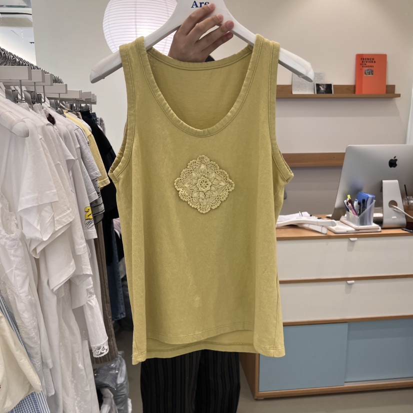 ARE東大門㊣代購女裝新品時尚25春夏職業人氣吊帶背心鉤針編織ARE YOU/ARE吊帶/背心圖色3