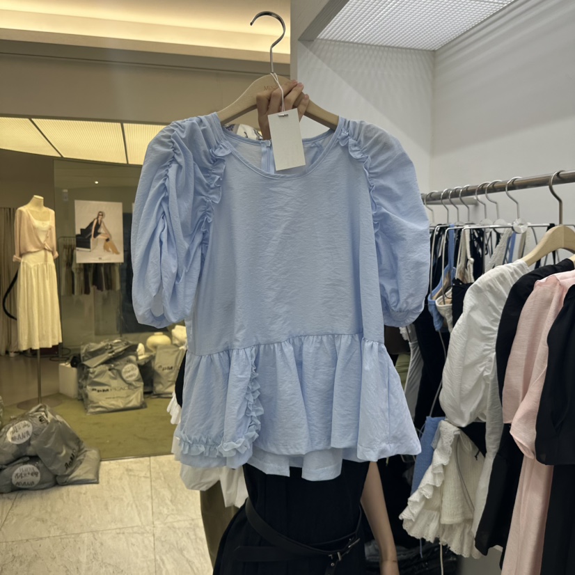 MIXXIN韓國代購㊣女裝新品時尚職業真品人氣25春夏襯衫蕾絲衫MIXXIN襯衫/蕾絲衫圖色2