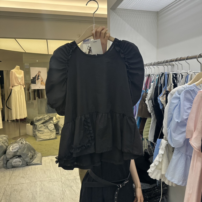 MIXXIN韓國代購㊣女裝新品時尚職業真品人氣25春夏襯衫蕾絲衫MIXXIN襯衫/蕾絲衫圖色3