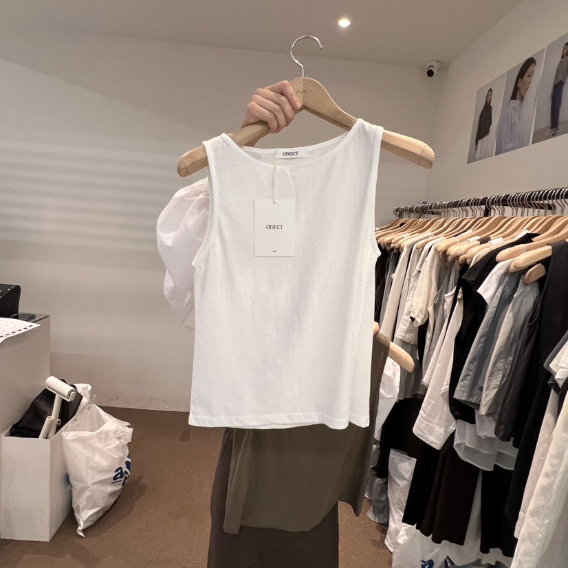 OBJECT東大門㊣代購女裝新品休閑職業真品時尚25春夏吊帶背心OBJECT吊帶/背心圖色1