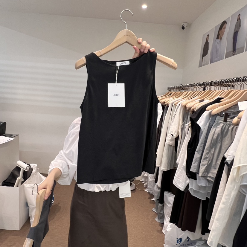 OBJECT東大門㊣代購女裝新品休閑職業真品時尚25春夏吊帶背心OBJECT吊帶/背心圖色3