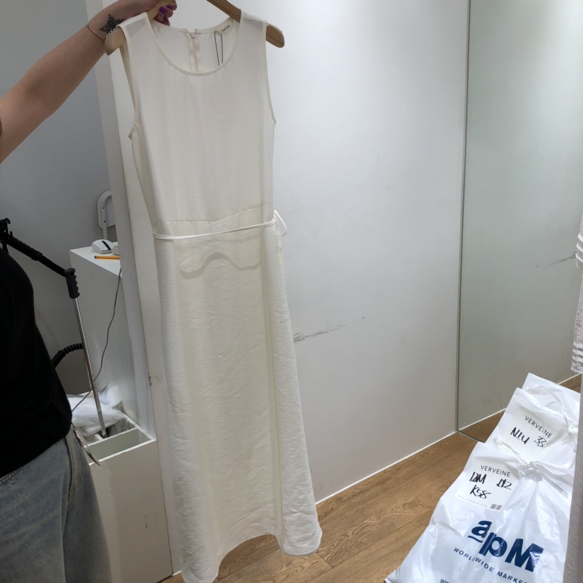 VERVEINE東大門㊣實拍女裝新款熱賣真品休閑時尚連衣裙含腰繩VERVEINE連衣裙