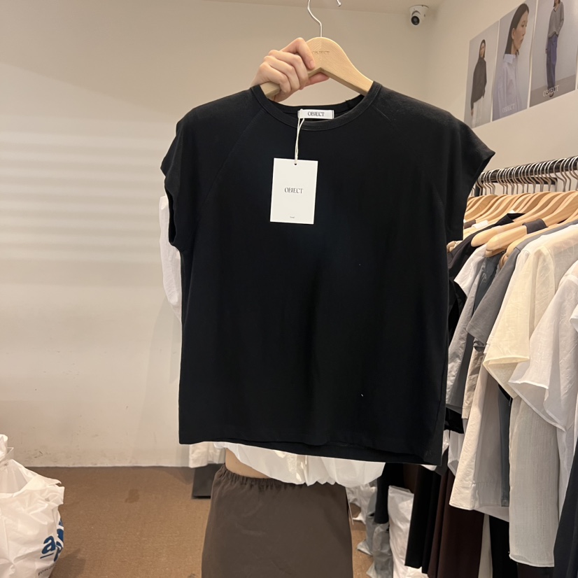 OBJECT韓國代購㊣女裝新品職業休閑推薦人氣熱賣25春夏時尚T恤OBJECTT恤圖色3