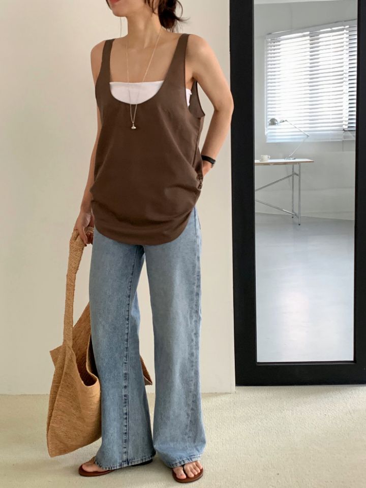 DOIT韓國代購㊣女裝新品人氣職業熱賣休閑時尚真品吊帶背心DOIT吊帶/背心