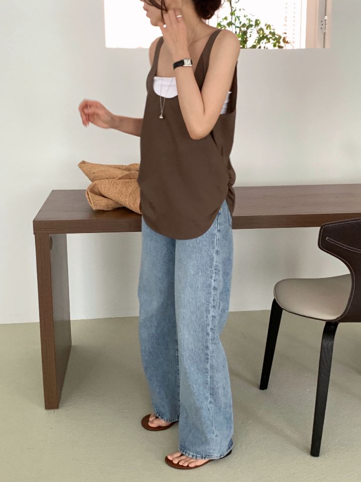 DOIT韓國代購㊣女裝新品人氣職業熱賣休閑時尚真品吊帶背心DOIT吊帶/背心