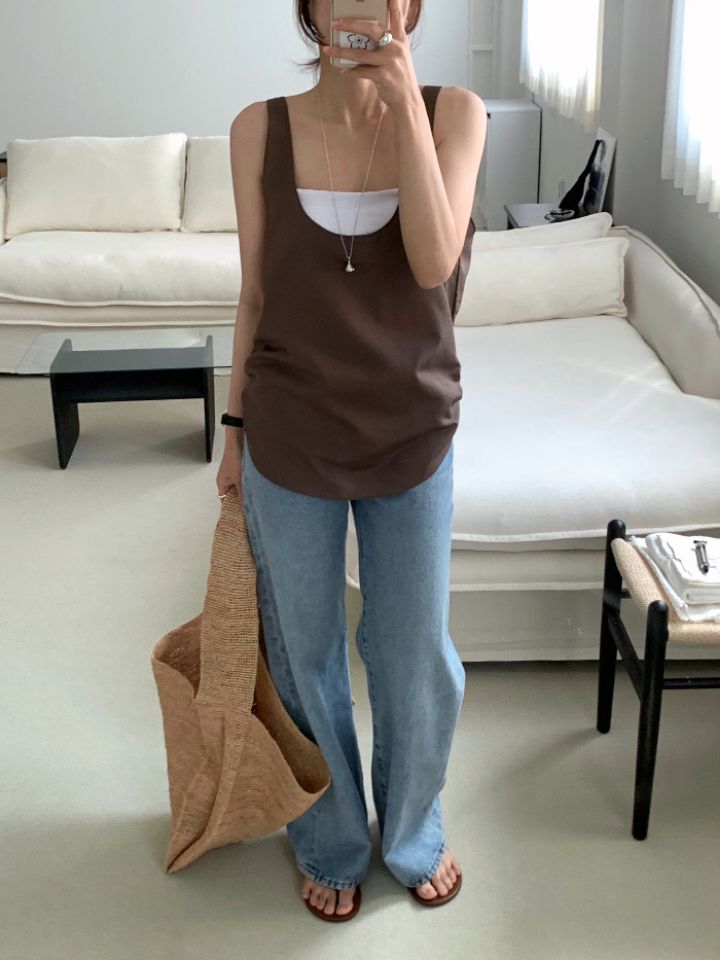 DOIT韓國代購㊣女裝新品人氣職業熱賣休閑時尚真品吊帶背心DOIT吊帶/背心圖色2