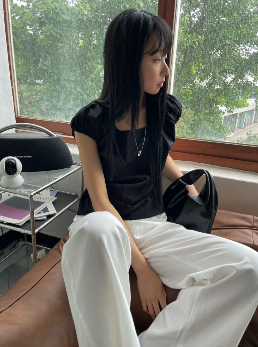 CRONG東大門㊣代購女士新款時尚25春夏休閑推薦職業襯衫蕾絲衫CRONG襯衫/蕾絲衫