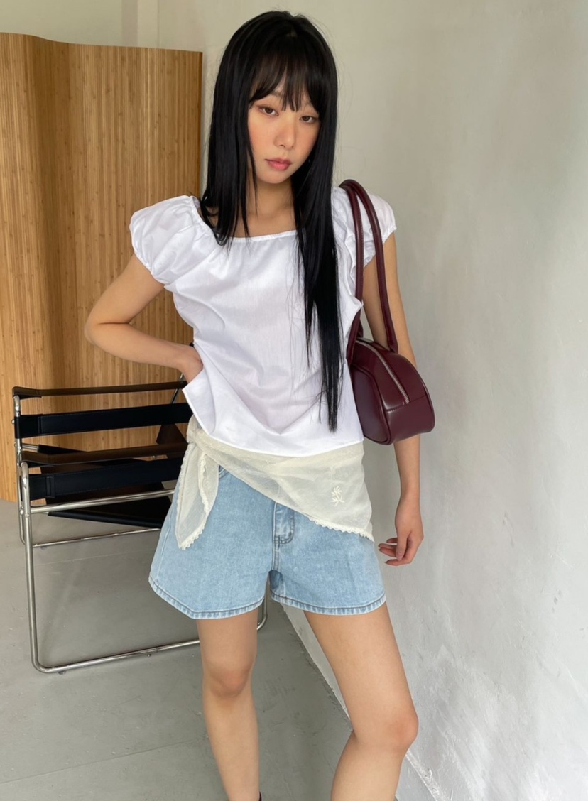 CRONG東大門㊣代購女士新款時尚25春夏休閑推薦職業襯衫蕾絲衫CRONG襯衫/蕾絲衫