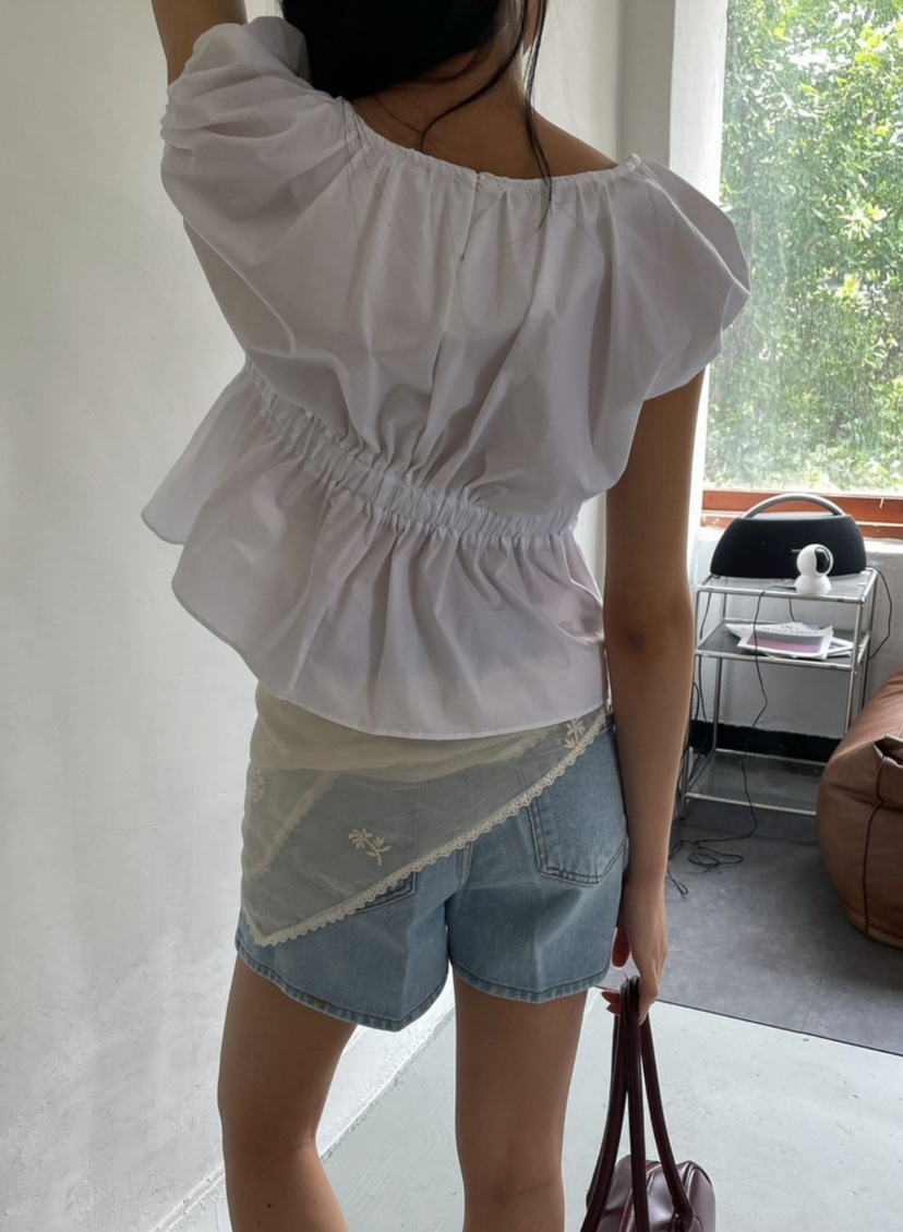 CRONG東大門㊣代購女士新款時尚25春夏休閑推薦職業襯衫蕾絲衫CRONG襯衫/蕾絲衫