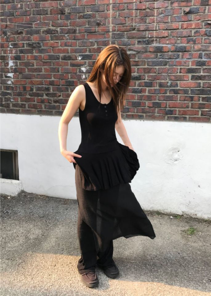 LIVE FOREVER東大門㊣直郵女士新款熱賣25春夏推薦人氣長裙LIVE FOR_EVER長裙