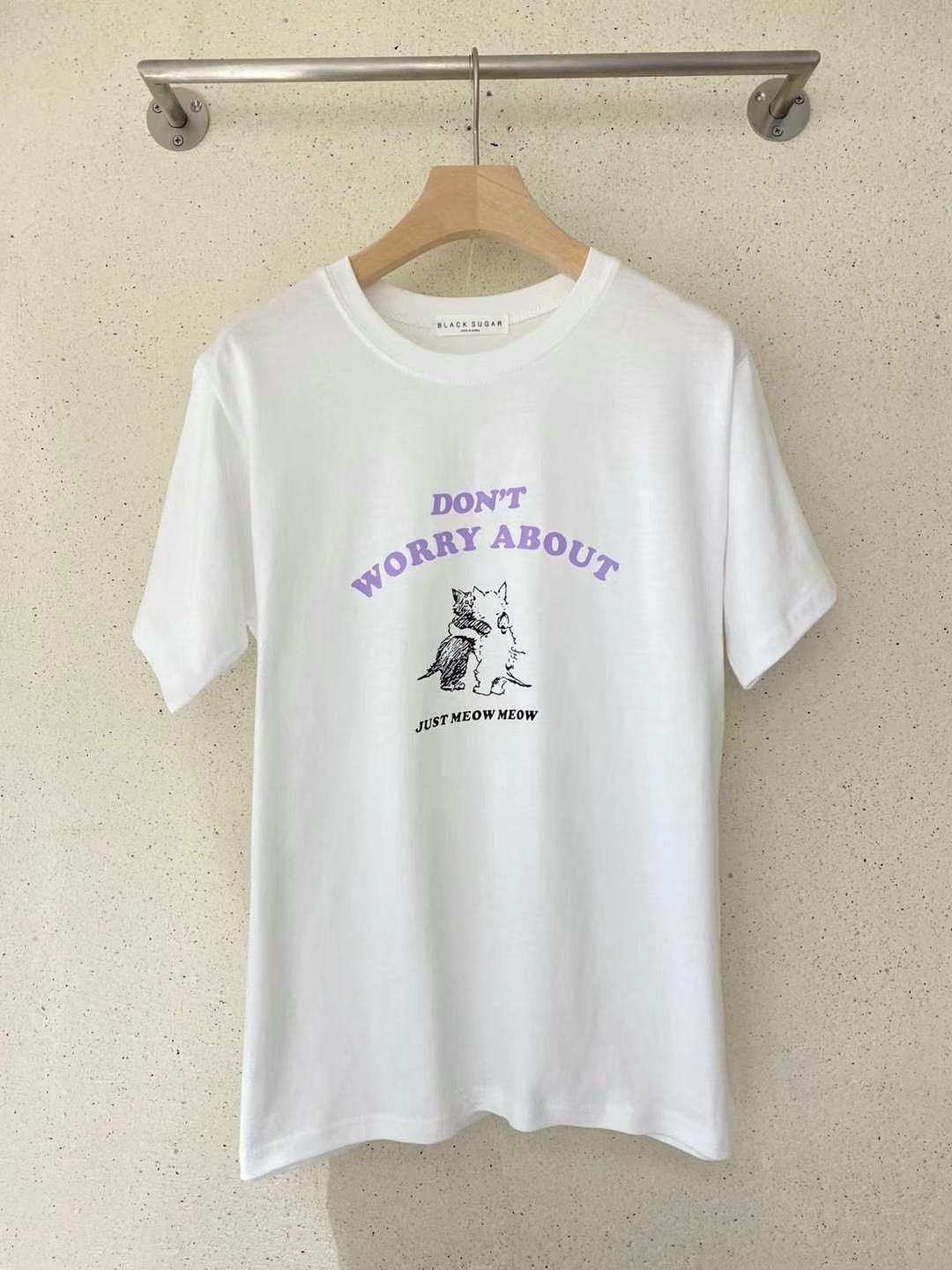 BLACK SUGAR-블랙슈가-T東大門㊣實拍女士新品25春夏T恤BLACK SUGART恤