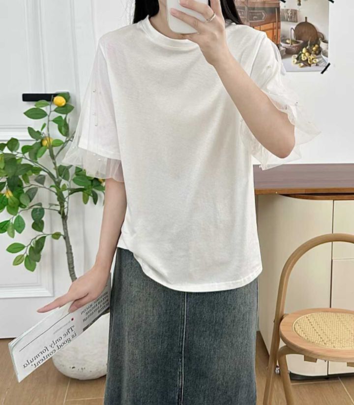 BLING BLING-S東大門㊣直郵女士新品25春夏職業熱賣推薦T恤BLING BLING-ST恤圖色2