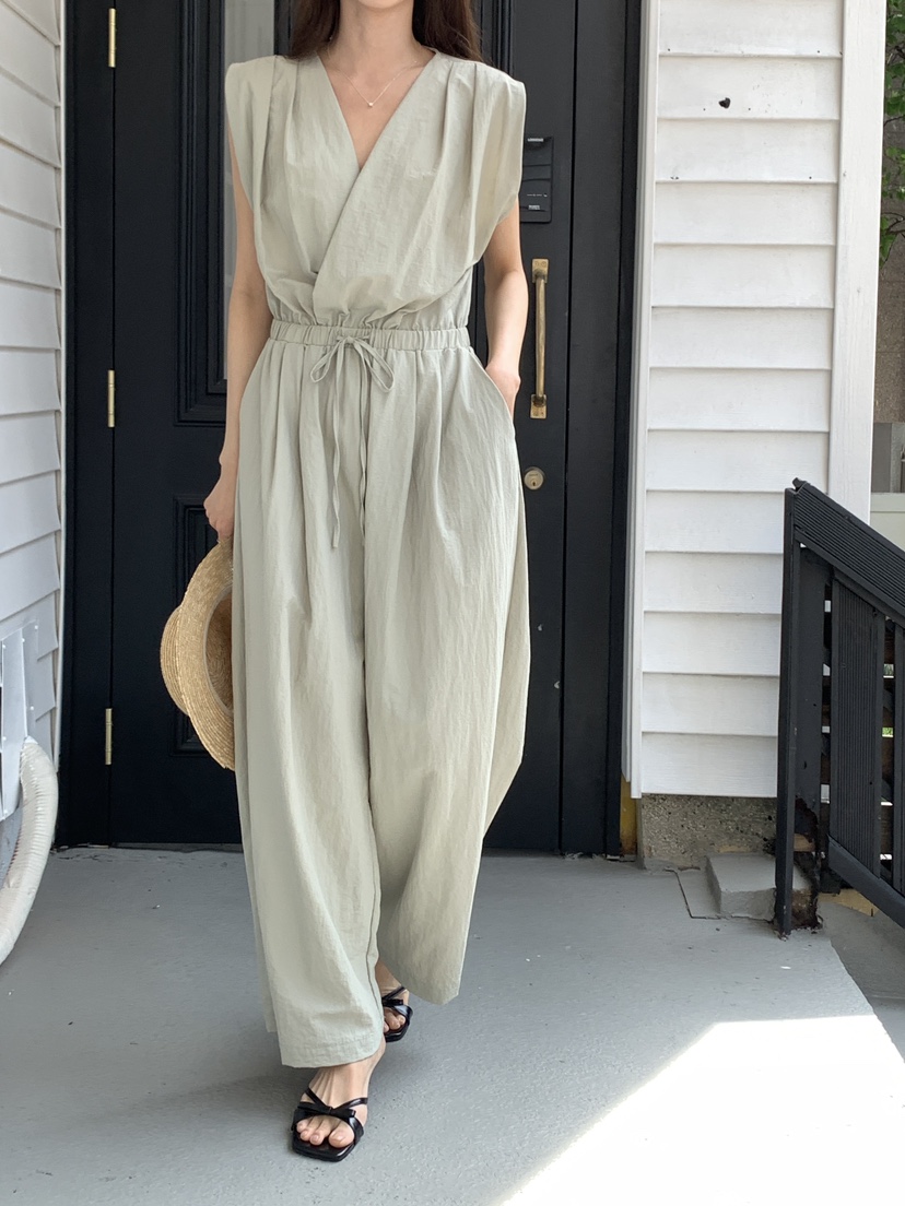 FRILL-T東大門㊣實拍女士新品25春夏熱賣休閑職業時尚背帶褲FRILL-T背帶褲