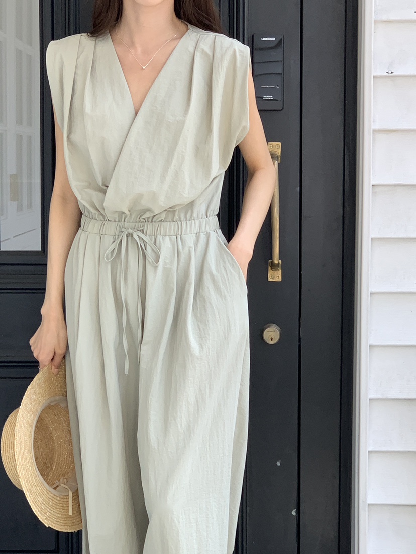 FRILL-T東大門㊣實拍女士新品25春夏熱賣休閑職業時尚背帶褲FRILL-T背帶褲
