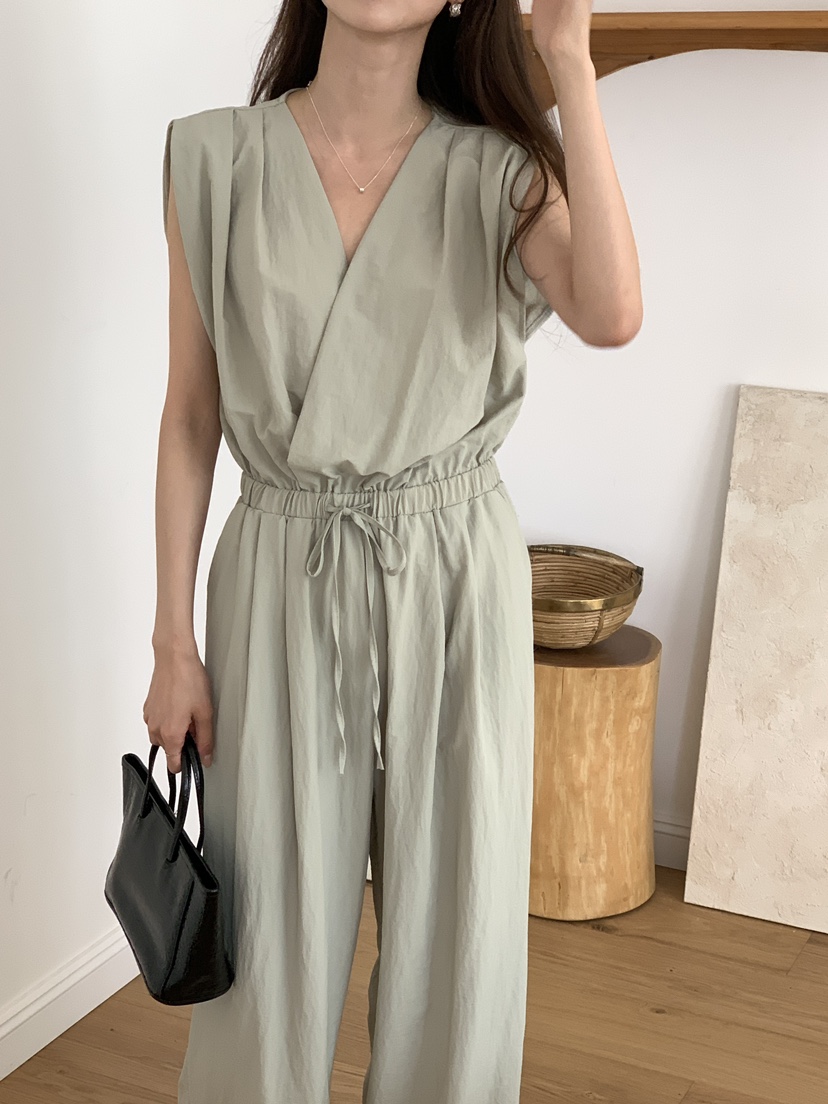 FRILL-T東大門㊣實拍女士新品25春夏熱賣休閑職業時尚背帶褲FRILL-T背帶褲