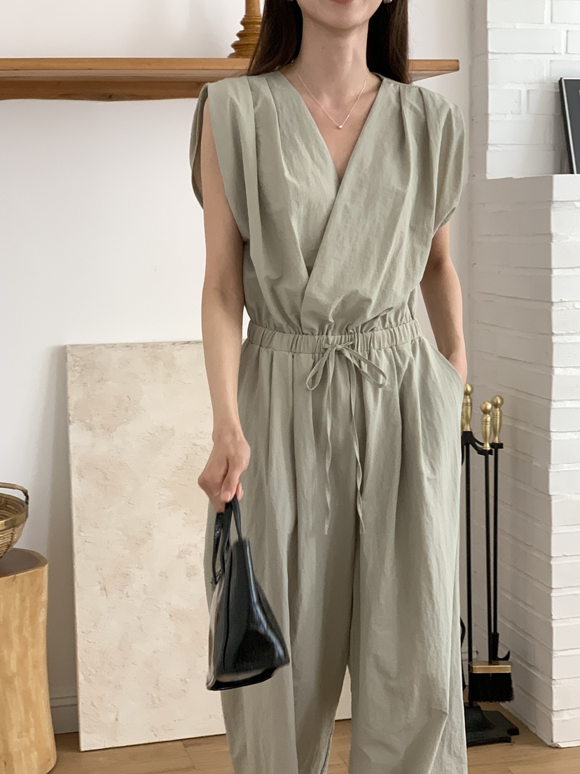 FRILL-T東大門㊣實拍女士新品25春夏熱賣休閑職業時尚背帶褲FRILL-T背帶褲