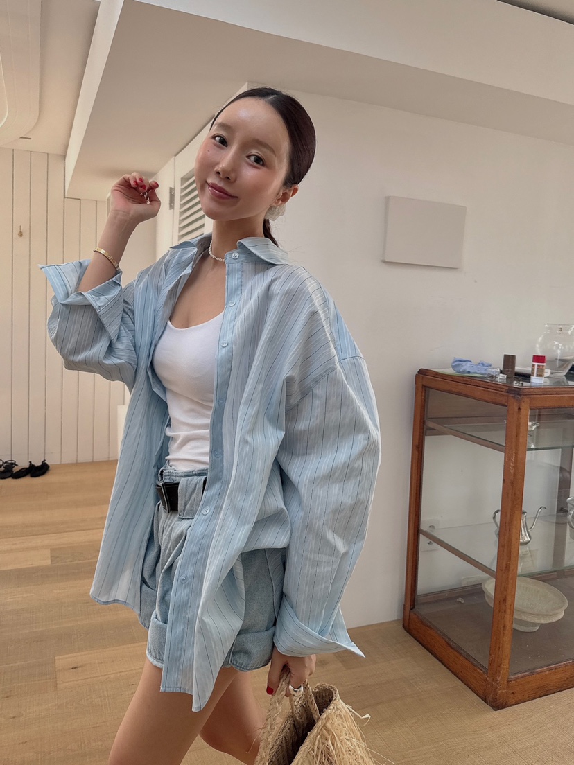 MADE-P韓國直郵㊣女士新款熱賣時尚人氣休閑推薦襯衫蕾絲衫MADE-P襯衫/蕾絲衫