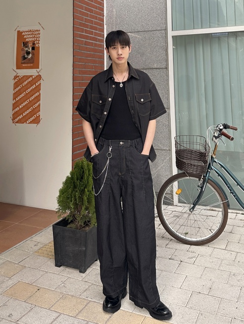 ROAR東大門㊣實拍女裝新品時尚休閑25春夏職業休閑褲洗水褲ROAR休閑褲