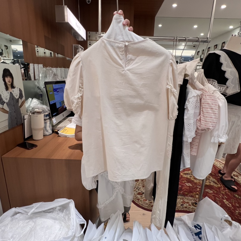 OGI東大門㊣實拍女士新款真品休閑職業25春夏時尚襯衫蕾絲衫FLat OGI襯衫/蕾絲衫