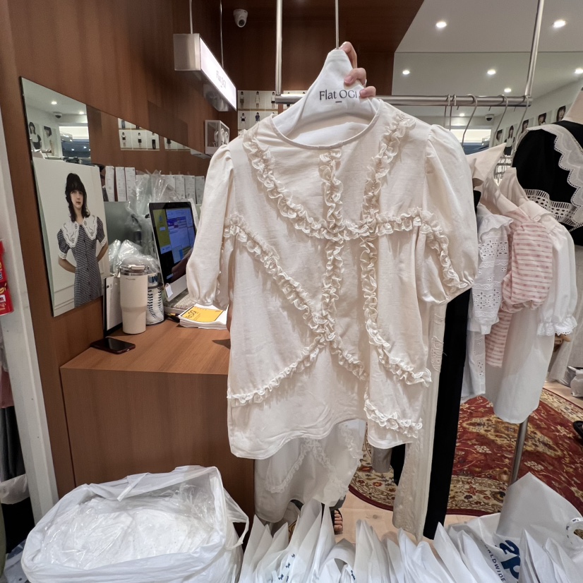 OGI東大門㊣實拍女士新款真品休閑職業25春夏時尚襯衫蕾絲衫FLat OGI襯衫/蕾絲衫圖色2