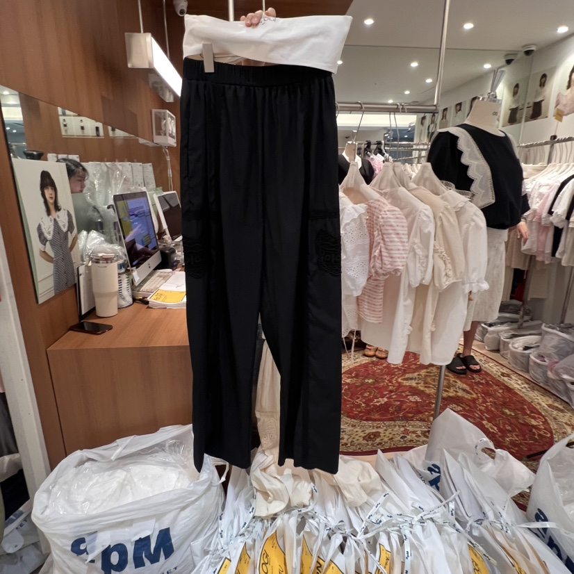 OGI韓國代購㊣女裝新品休閑人氣時尚25春夏職業熱賣真品休閑褲FLat OGI休閑褲圖色2