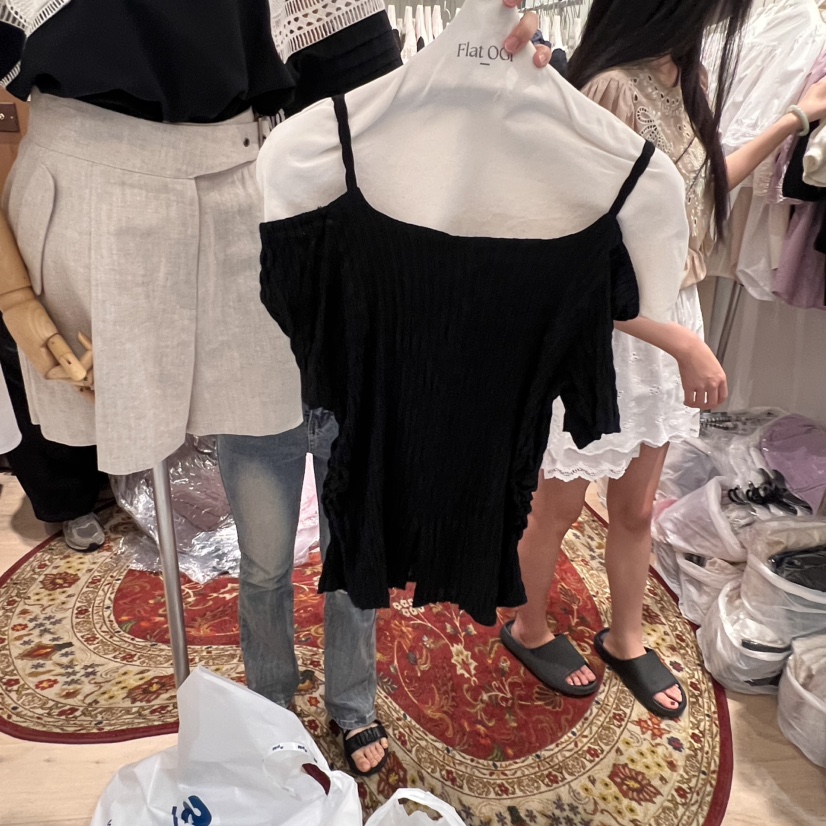 OGI東大門㊣代購女士新品真品熱賣休閑人氣推薦25春夏襯衫蕾絲衫FLat OGI襯衫/蕾絲衫圖色2