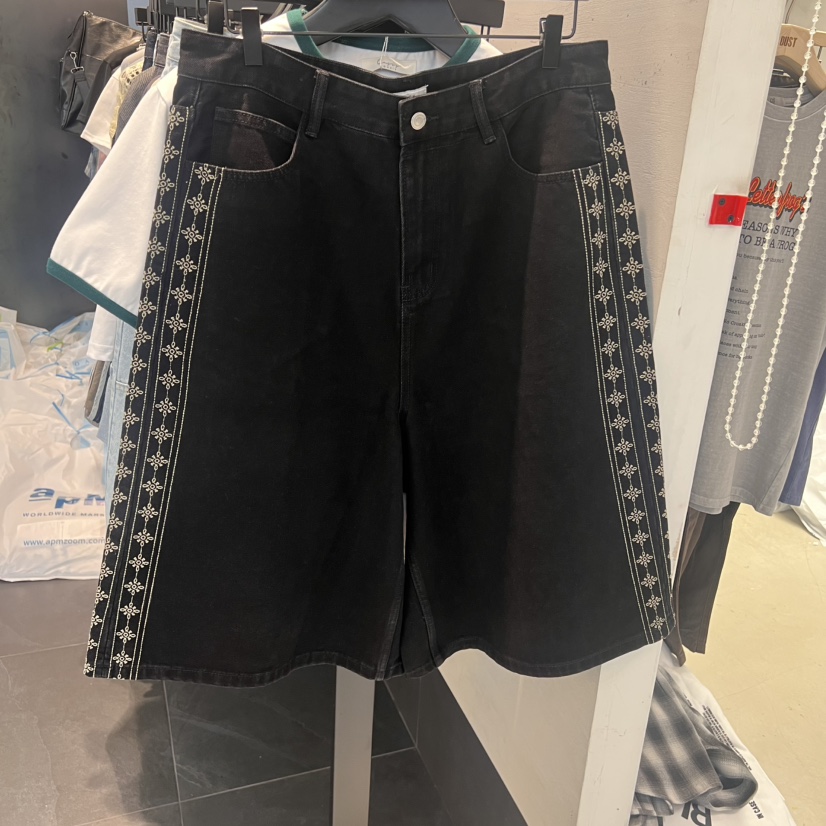 OASIS東大門㊣實拍女士新品熱賣職業推薦休閑25春夏短褲刺繡OASIS短褲圖色2